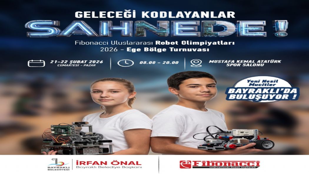 Bayrakl� Uluslararas� Robot Olimpiyat��na Ev Sahipli�i Yap�yor .